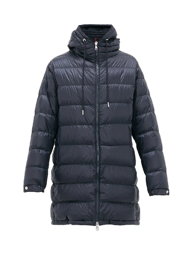 Moncler Trayas Down-filled Shell Hooded Coat In Navy