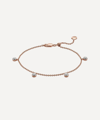 Monica Vinader Rose Gold Plated Vermeil Silver Fiji Tiny Diamond Button Bracelet In Rose Gold