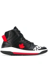 DSQUARED2 MAPLE LEAF HI-TOP SNEAKERS
