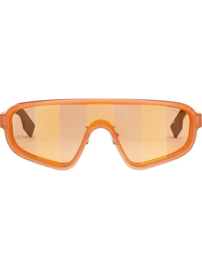 Fendi Botanical 护目镜造型太阳眼镜 In Orange