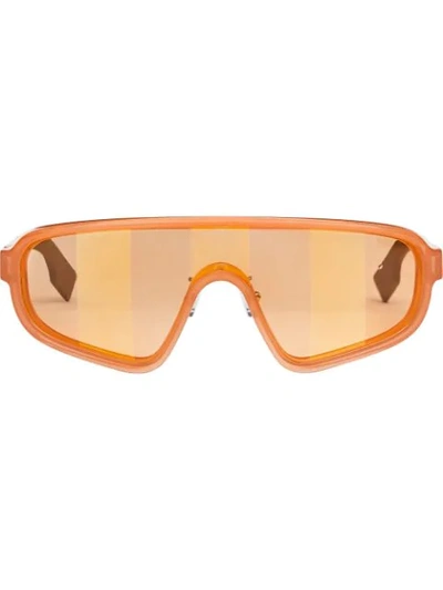 Fendi Botanical Shield Sunglasses In Orange