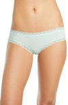 Natori Bliss Cotton Girl Briefs In Fresh Mint