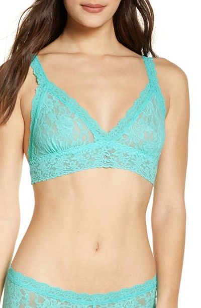 Hanky Panky Signature Lace Bralette In Bright Aqua Blue