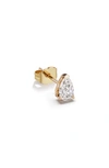 Maria Tash Diamond Pear Stud Earring In Yellow Gold/ Diamond