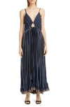 CHLOÉ LACE HEM SILK BLEND MAXI DRESS,C20SRO72311