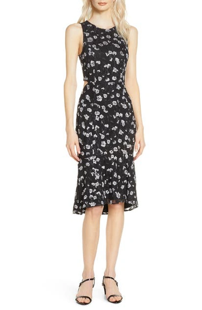 Ali & Jay Calamigos Cutout Embroidered Mesh Midi Dress In Floral