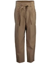 BRUNELLO CUCINELLI Crinkle Pleat Paperbag Belted Pant