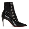 CHRISTIAN LOUBOUTIN BLACK PATENT FRENCHISSIMA 2020 BOOTS