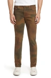 Ag Dylan Extra Slim Jeans In Watercolor Camo Dried Grass