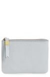 Madewell The Leather Pouch Wallet In Craft Blue