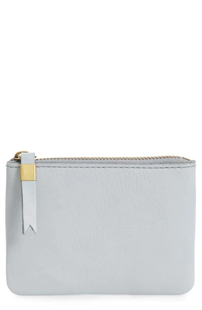 Madewell The Leather Pouch Wallet In Craft Blue