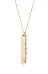 DANA REBECCA DESIGNS LULU JACK DIAMOND BAR PENDANT NECKLACE,N2794