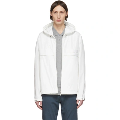 Moncler Benoit Logo-debossed Technical Jacket In White | ModeSens