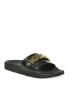 Moschino Logo-hardware Slides In Black