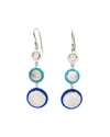 IPPOLITA LOLLIPOP CARNEVALE 3-DROP EARRINGS IN STERLING SILVER WITH MOTHER-OF-PEARL DOUBLETS AND CERAMICS,PROD229870061