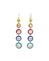 IPPOLITA LOLLIPOP CARNEVALE 5-DROP EARRINGS IN STERLING SILVER WITH MOTHER-OF-PEARL DOUBLETS AND CERAMICS,PROD229870185