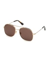 TOM FORD DELILAH METAL AVIATOR SUNGLASSES,PROD230280191