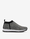 Jimmy Choo Norway Crystal-embellished Slip-on Sneakers