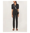 Paige Mayslie Stretch-cotton-blend Jumpsuit In Washed Black