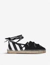 OFF-WHITE STRIPED STRAPPY CANVAS ESPADRILLES,34101715