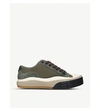 CHLOÉ CLINT LEATHER AND CANVAS TRAINERS,30775721