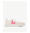 VEJA VEJA WOMEN'S MULT/OTHER WOMEN'S V10 EMBROIDERED LEATHER AND MESH TRAINERS,34302007
