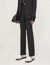 Joseph Aveline High-rise Flared Gabardine Pants In Black