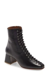 BY FAR BECCA LACE-UP BOOTIE,16603-04-BBLKL