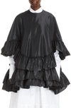 SIMONE ROCHA TIERED RUFFLE TAFFETA TOP,3733 0313