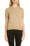 BURBERRY CONSTANCE TB MONOGRAM PIPED CASHMERE SWEATER,8026295