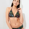 Vilebrequin Evening Birds Triangle Bikini Top In Black
