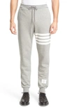 Thom Browne Stripe Jogger Pants In Light Blue