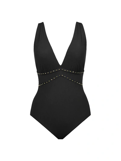Amoressa By Miraclesuit Romancing The Stone One-piece Swimsuit In Black