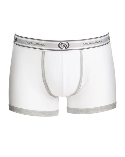 Dolce & Gabbana Men's Regular Boxer Briefs In White