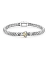 Lagos Sterling Silver & 18k Yellow Gold Ksl Pyramid Bracelet In Two Tone