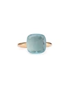 POMELLATO NUDO GRANDE ROSE GOLD & BLUE TOPAZ RING,PROD230440043