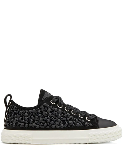 Giuseppe Zanotti Crystal Embellished Trainers In Black