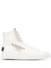 GIVENCHY LOGO PRINT HIGH-TOP SNEAKERS