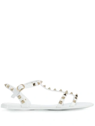 Valentino Garavani Garavani Rockstud Pvc Gladiator Sandals In White