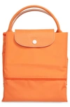 Longchamp Le Pliage Expandable Nylon Tote In Orange