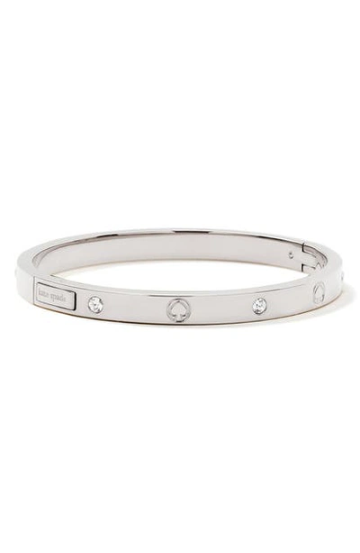 Kate Spade Infinite Spade Bangle In Silver