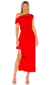 Elliatt Pallas Cascade Ruffle One-shoulder Cocktail Dress In Red