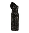 DOLCE & GABBANA SEQUIN BOW SHOULDER DRESS,15109565