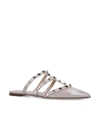 VALENTINO GARAVANI LEATHER ROCKSTUD SLIPPERS,15116445