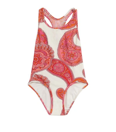 Zimmermann Kids' Peggy Paisley-print Swimsuit In Multicolor