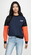 Wrangler High Rib Retro Sweatshirt In Navy