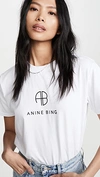 ANINE BING HUDSON TEE MONOGRAM,ANINE30442