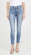 7 For All Mankind Asymmetric Front Skinny Ankle Jeans In Sloan Vintage