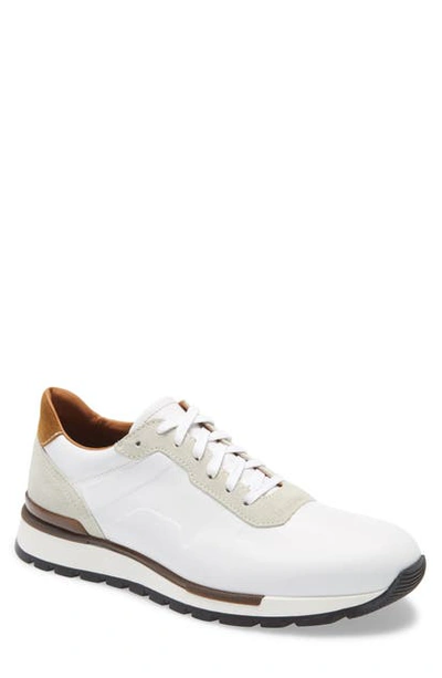 Bruno Magli Davio Low Top Sneaker In White Leather