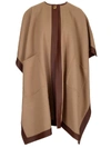 BURBERRY BURBERRY CONTRAST TRIM PONCHO